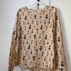 Equipment Pink Silk Top Size Medium